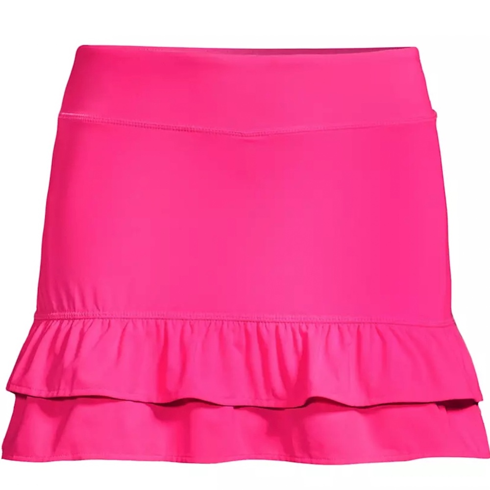 Lilly Pulitzer Fern Ruffled Active Skort Pink Greenadine